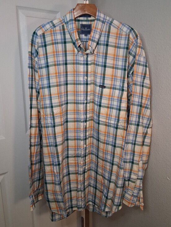 Faconnable Other - Façonnable Button Down Long Sleeve Shirt Plaid XXL